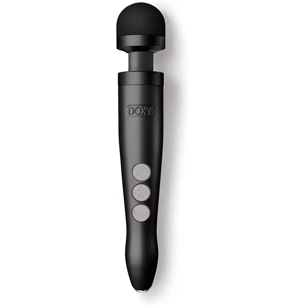 11-inch Silicone Black Rechargeable Doxy Wand Massager