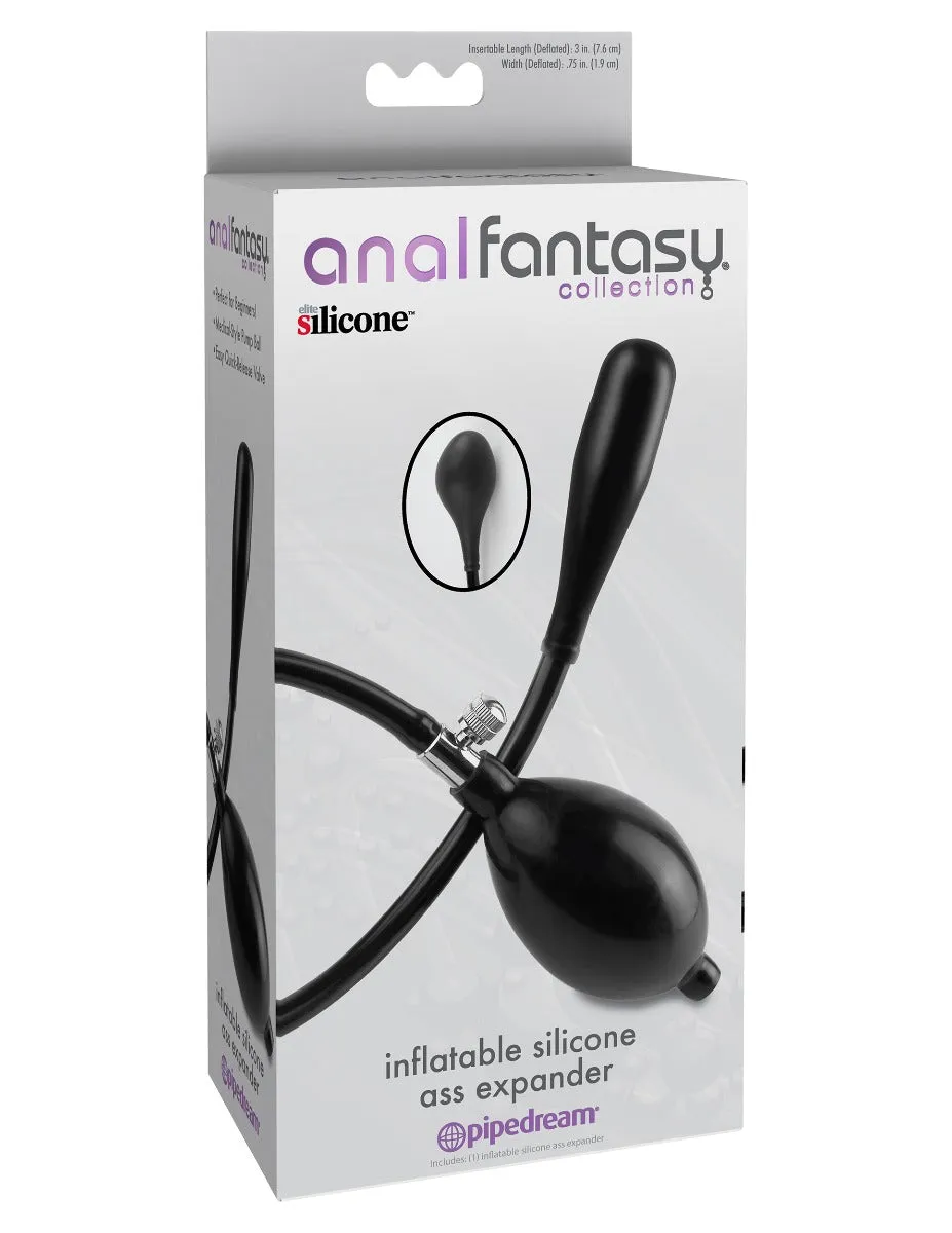 Anal Fantasy Collection Inflatable Silicone Ass Expander - Black