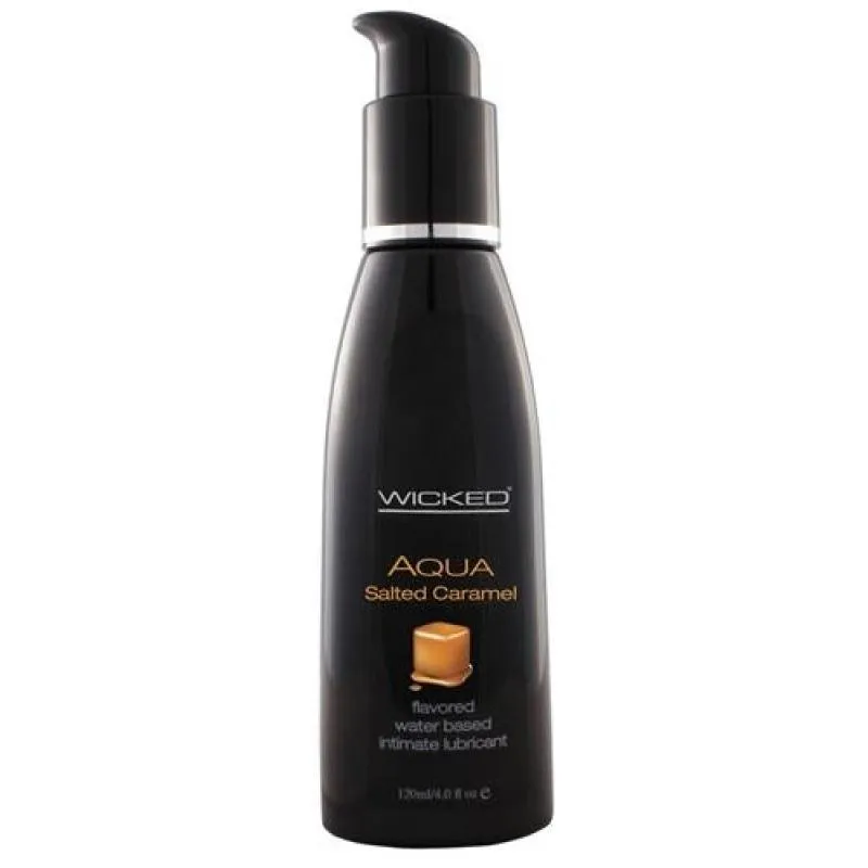 Aqua Salted Caramel Water-Based Lubricant - 4 Oz.