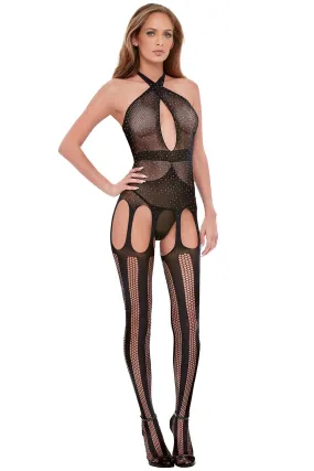 Baci Diamonte Bodystocking