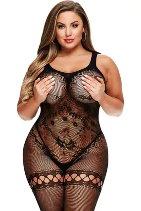 Baci Plus Size Crotchless Bodystocking