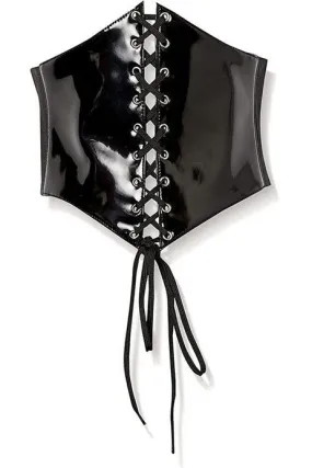 Black PVC Corset Belt