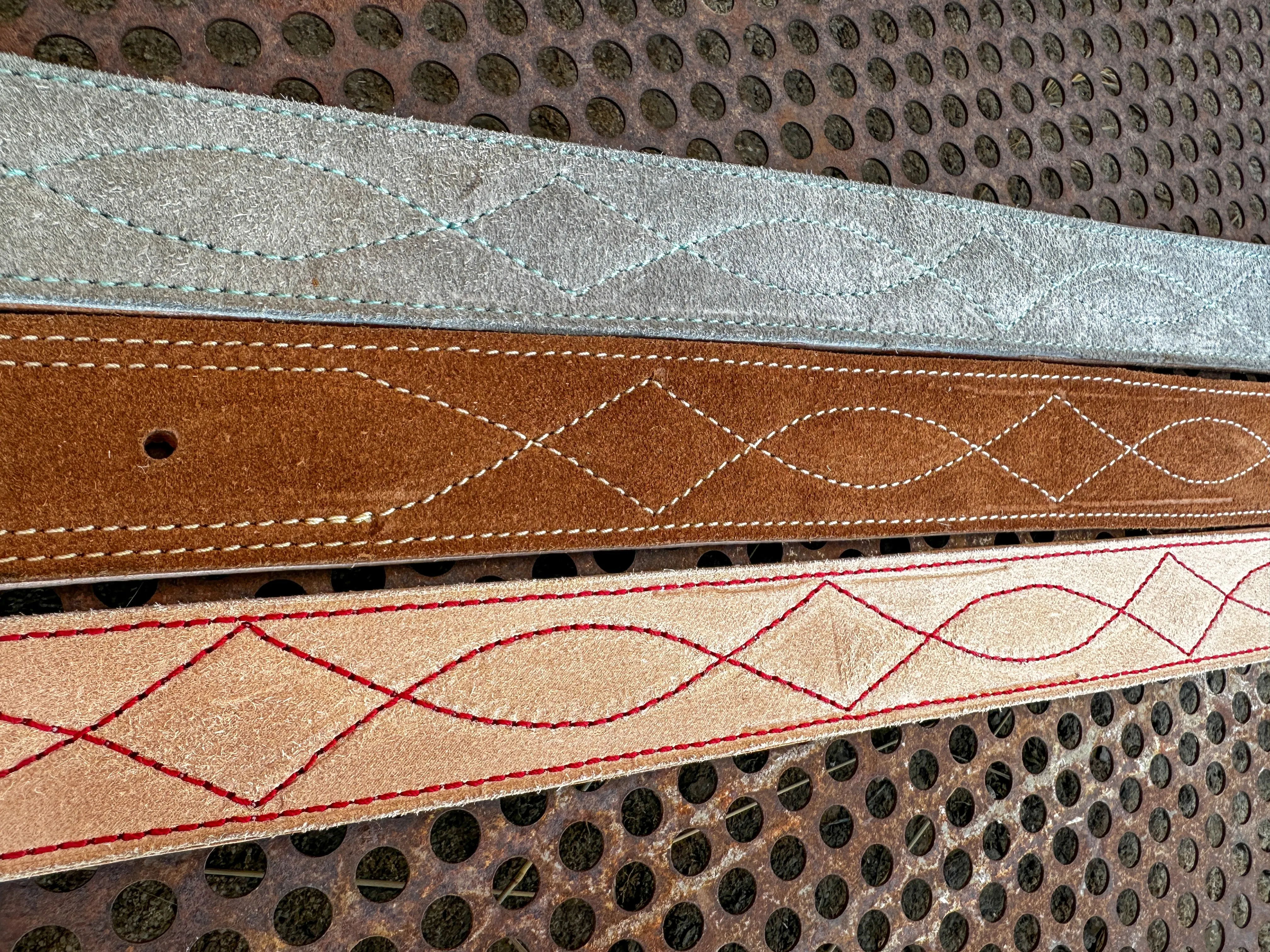 Build Your Own Boot Stitch Belt Turquoise