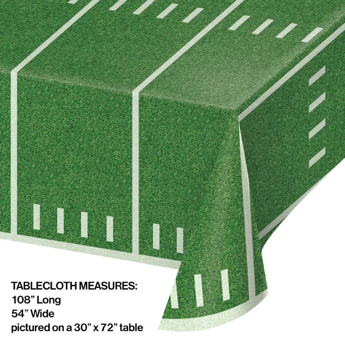 Bulk Football Field Plastic Table Covers (6 per Case)