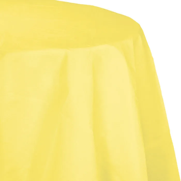 Bulk Mimosa Round Paper Table Covers 82 inch (12 per Case)