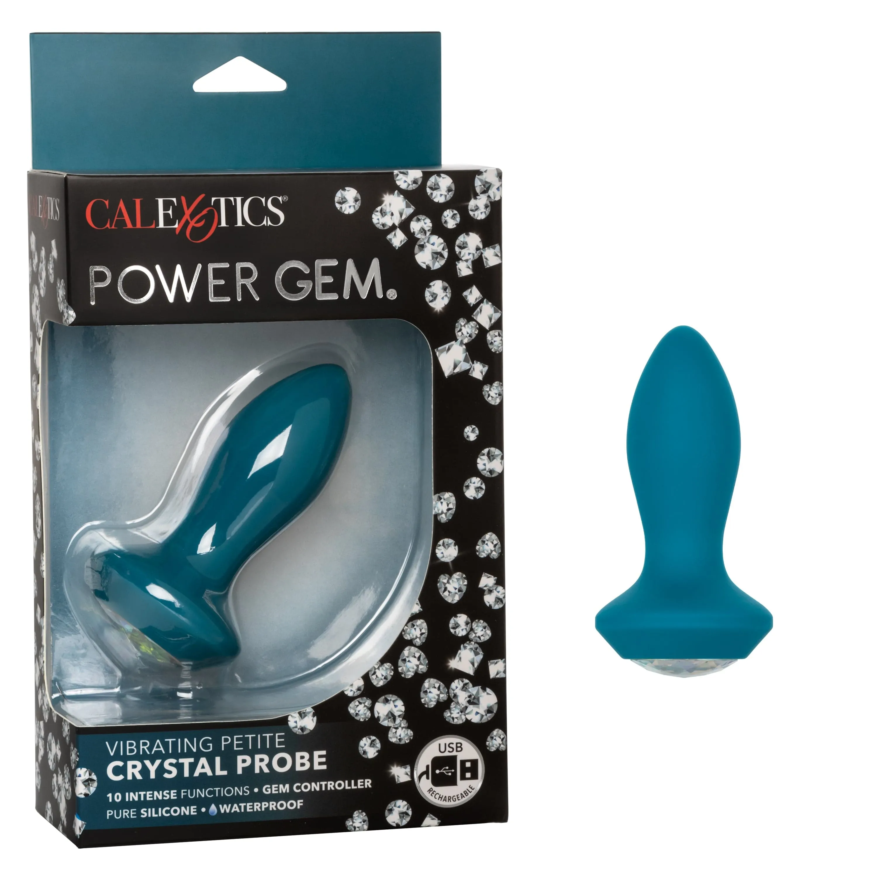 California Exotics - Power Gem Vibrating Petite Crystal Probe Anal Plug