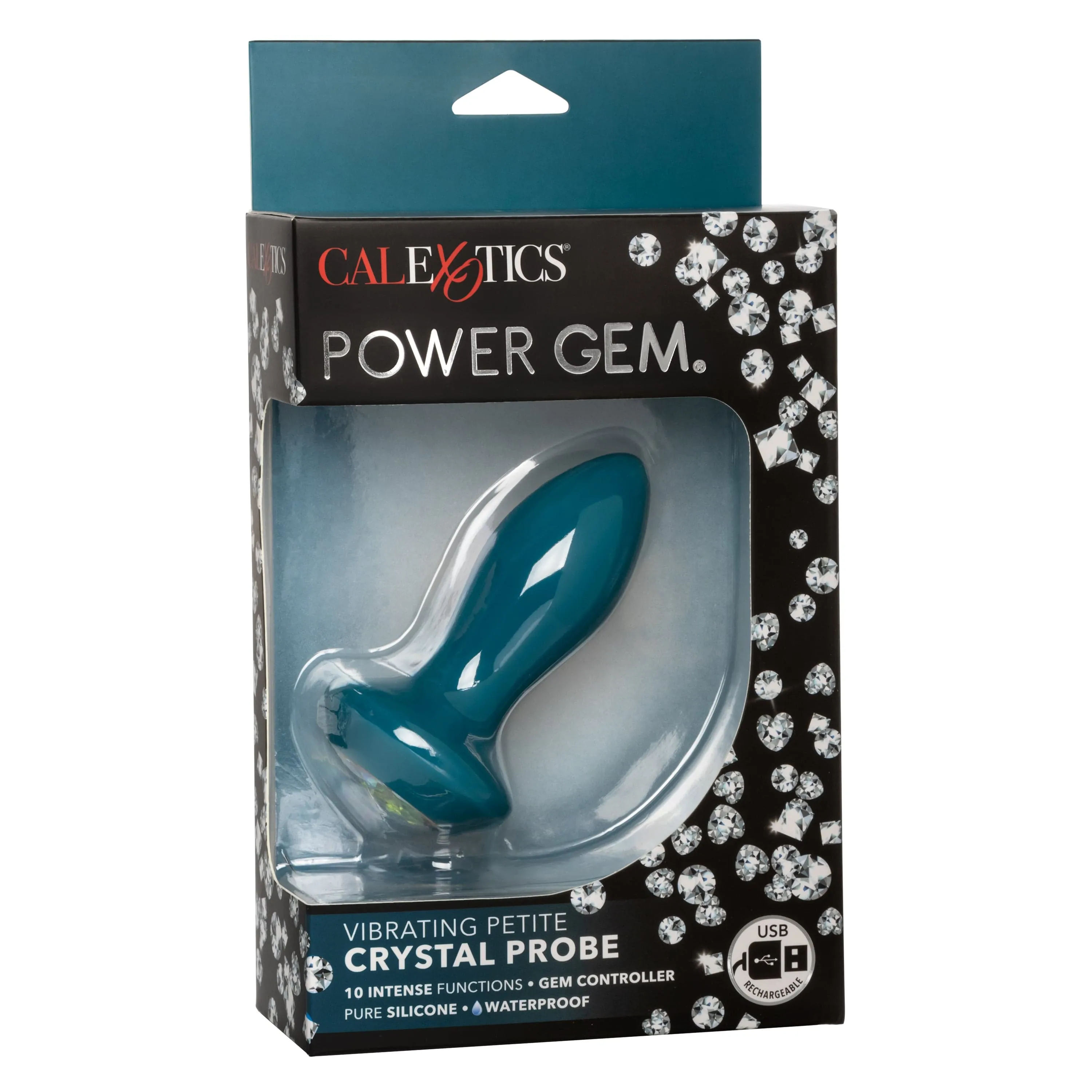 California Exotics - Power Gem Vibrating Petite Crystal Probe Anal Plug