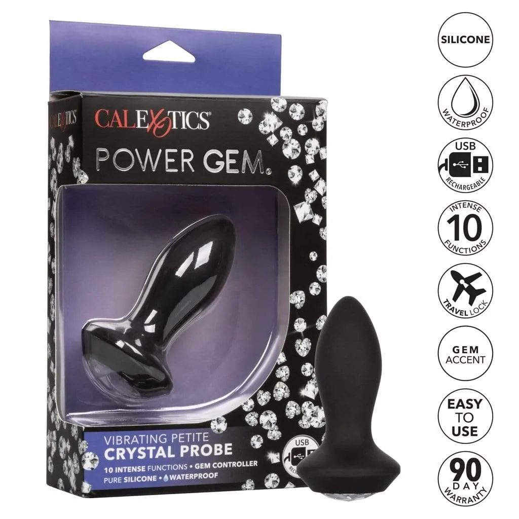 California Exotics - Power Gem Vibrating Petite Crystal Probe Anal Plug