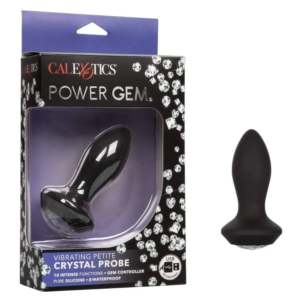 California Exotics - Power Gem Vibrating Petite Crystal Probe Anal Plug