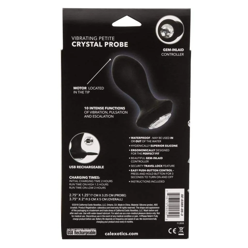 California Exotics - Power Gem Vibrating Petite Crystal Probe Anal Plug