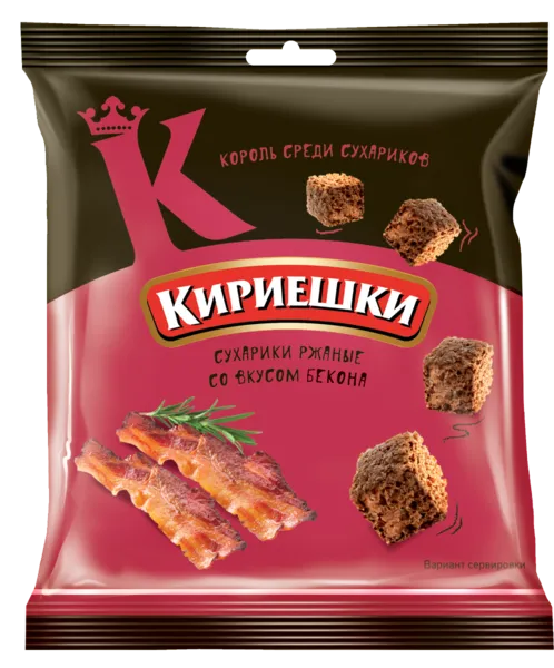 Croutons "Kirieshki" with bacon flavor, 100g