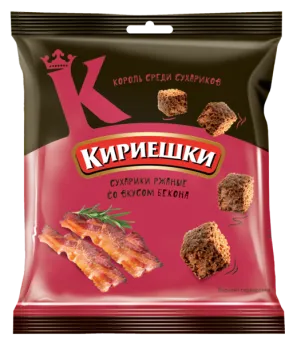 Croutons "Kirieshki" with bacon flavor, 100g