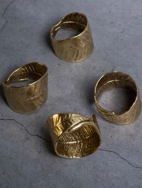 Exclusive Brass Napkin Rings - Mango Leaf (Set of 4)