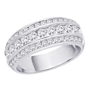 KATARINA Three Row Diamond Anniversary Band (1 cttw)