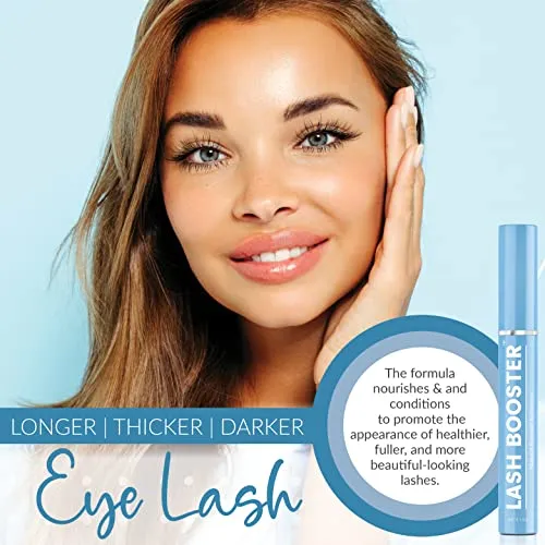 Lash Booster | Advanced Eyelash Growth Serum And Eyebrow Enhancer | Grow Longer Beautiful Eyelashes And Bold Eyebrows | Naturally Promotes Fuller, Thicker, Longer, Lashes & Brows