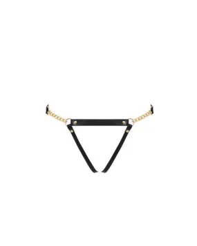 Lotus Open Thong - Black -