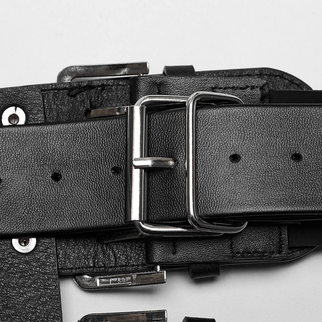 Men's Punk Multi-buckles Faux Leather Harness