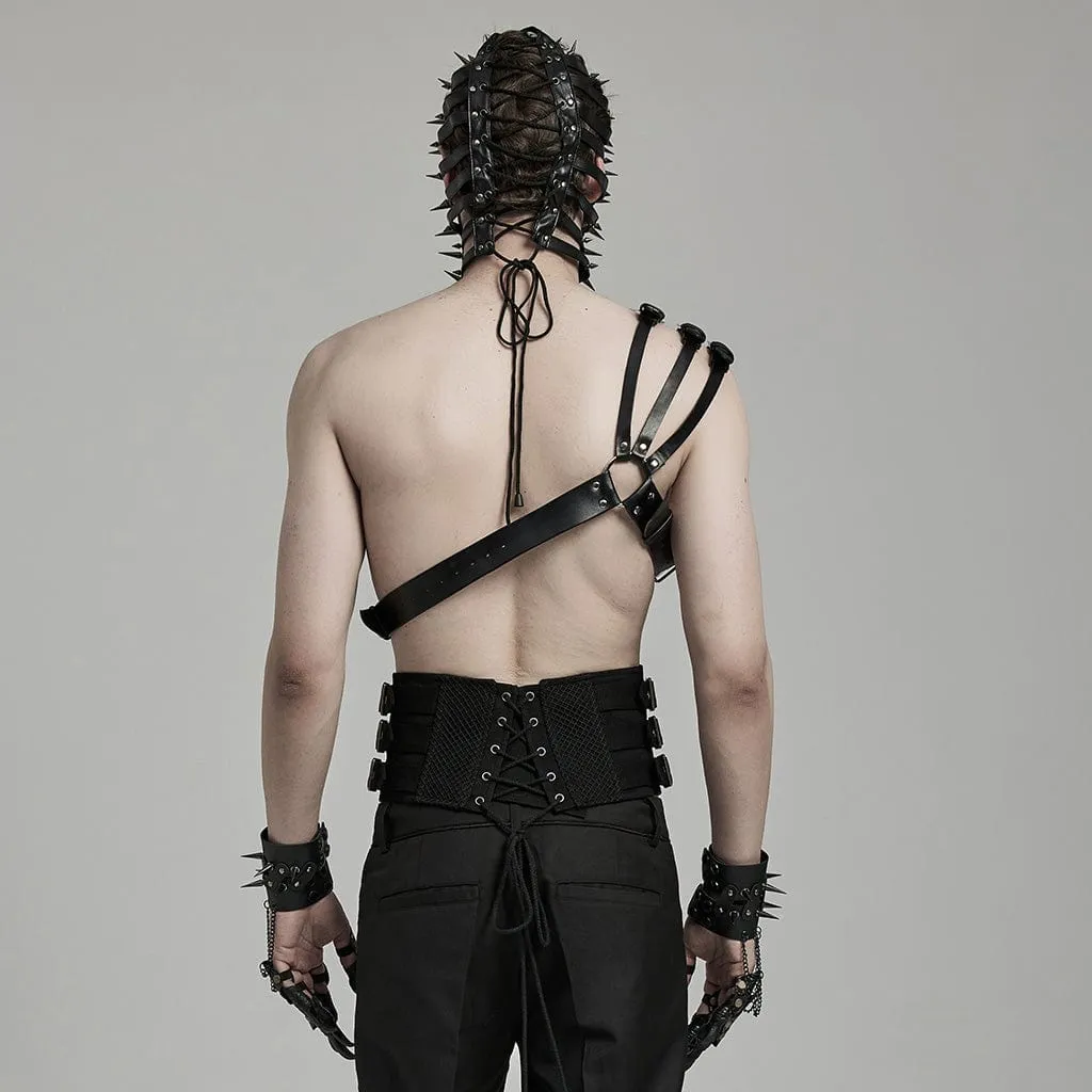 Men's Punk Multi-buckles Faux Leather Harness