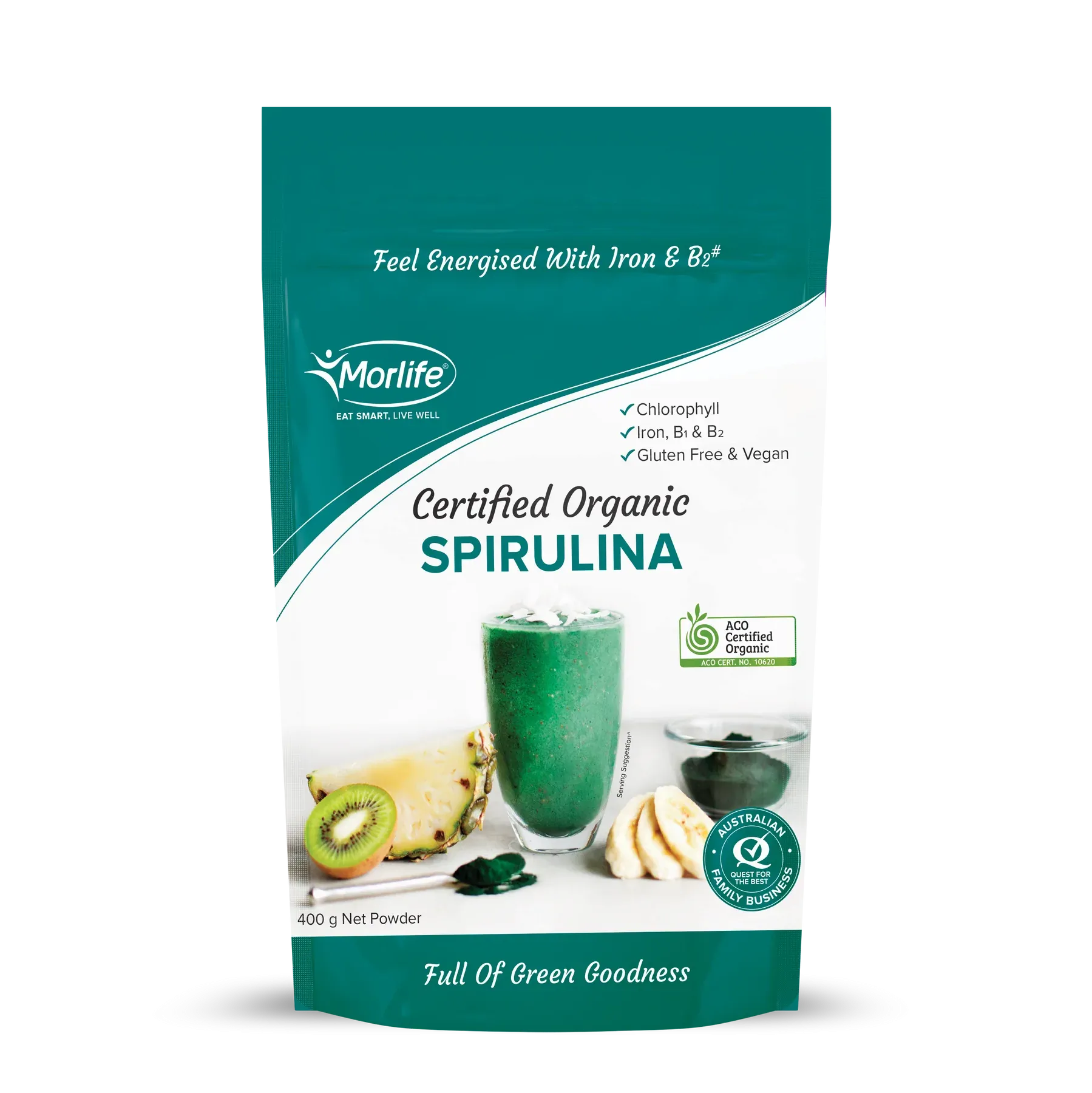 Morlife Certified Organic Spirulina Powder