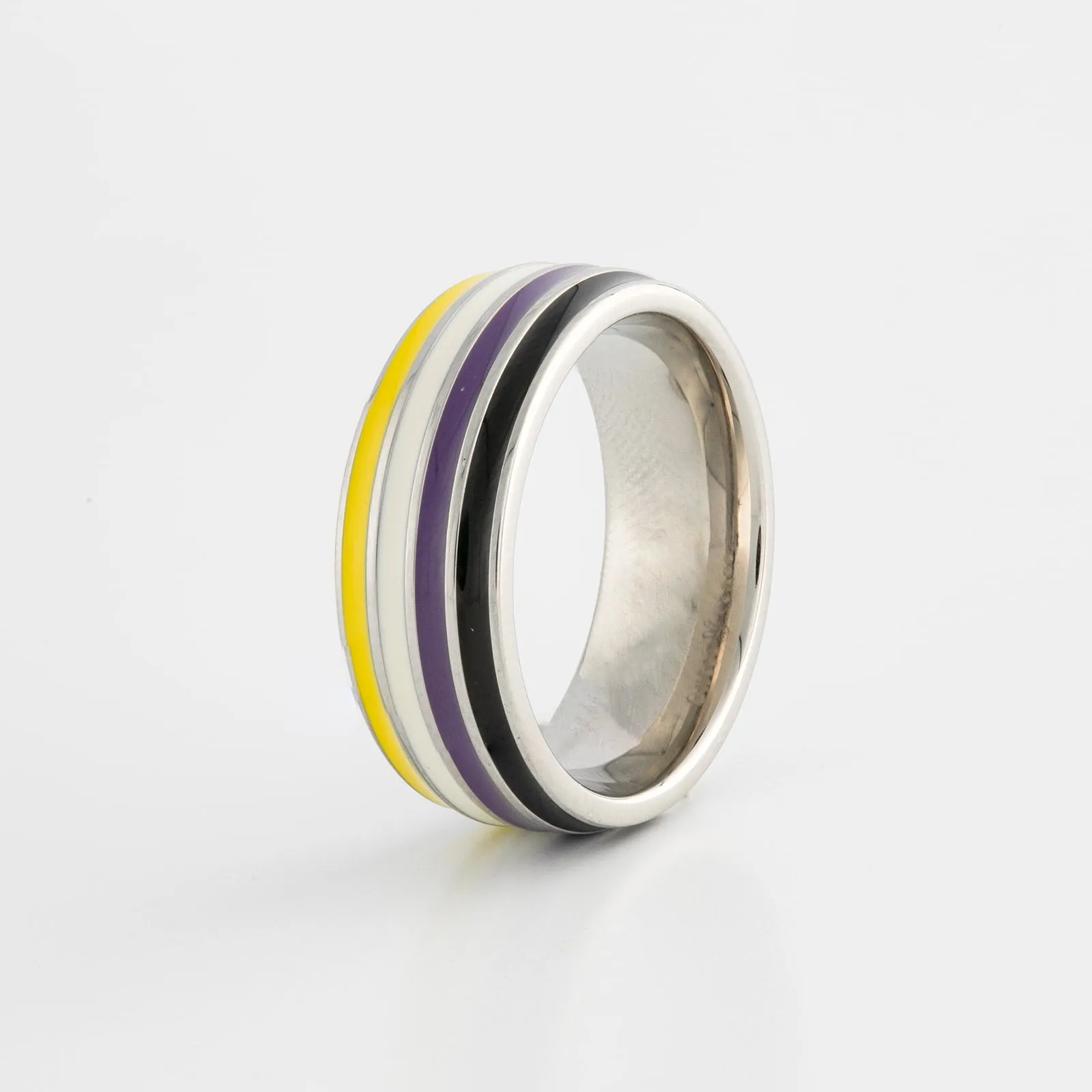 Non-Binary Pride Stainless Steel Ring