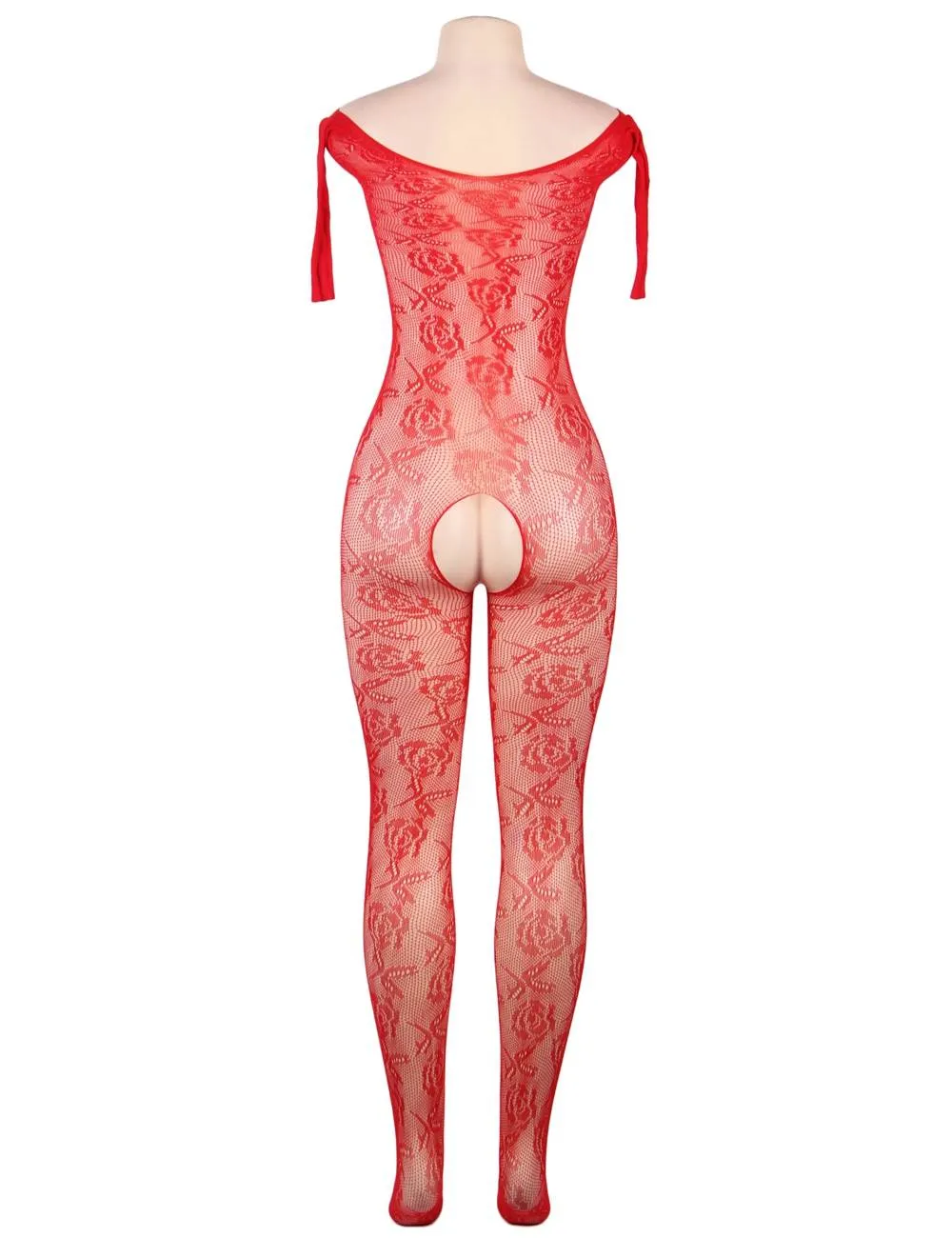 Open Crotch Rose Pattern Lace Bodystockings Egypt