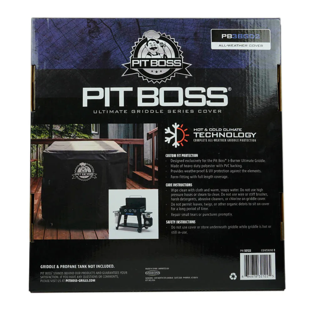 Pit Boss Ultimate 3-Burner Griddle Cover Made Weather Resistant Polyester 32122