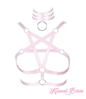 Satin Pentagram Harness Set