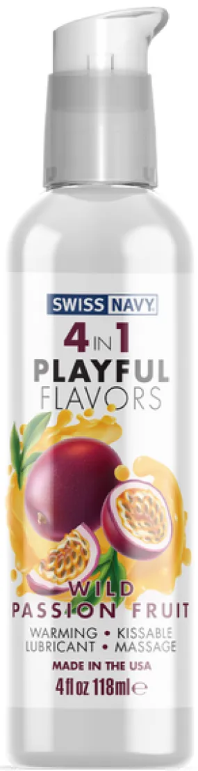 Swiss Navy Playful Flavours - Wild Passionfruit - 4 In 1 - 118ml