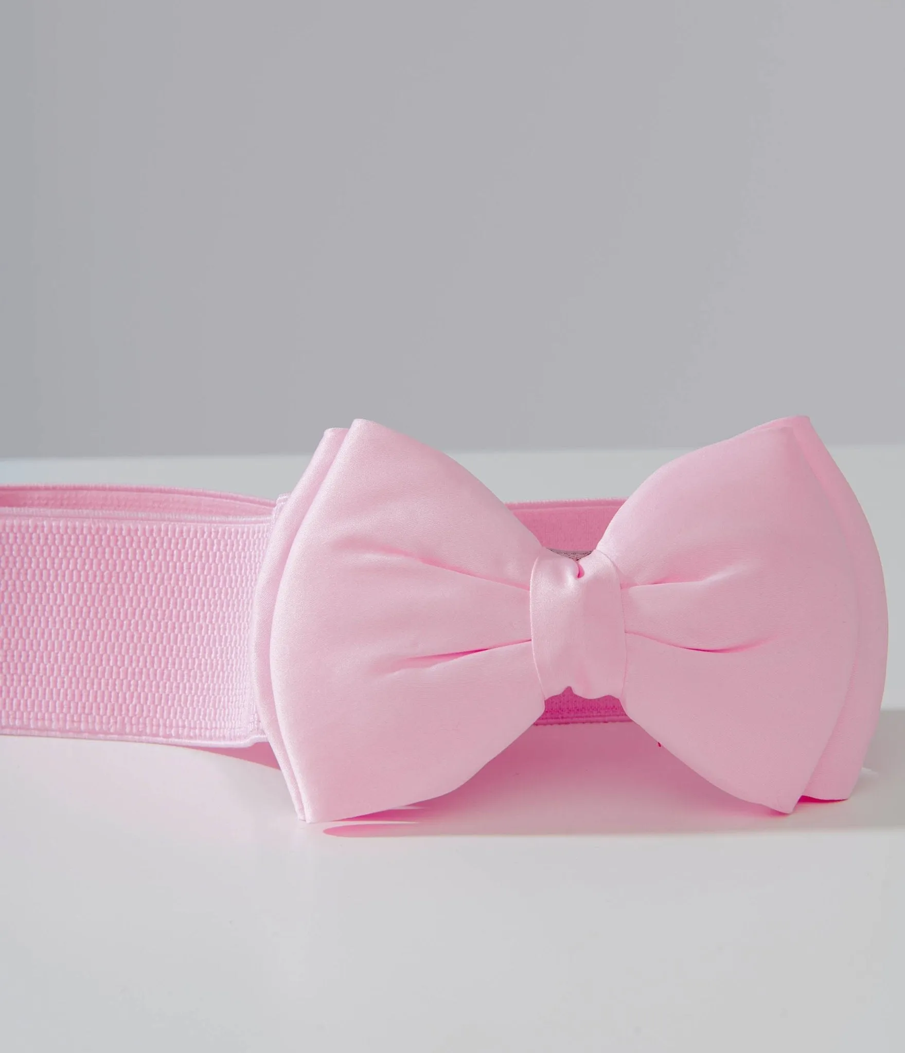 Unique Vintage Pink Bow Cinch Belt