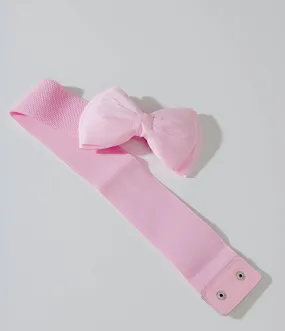 Unique Vintage Pink Bow Cinch Belt