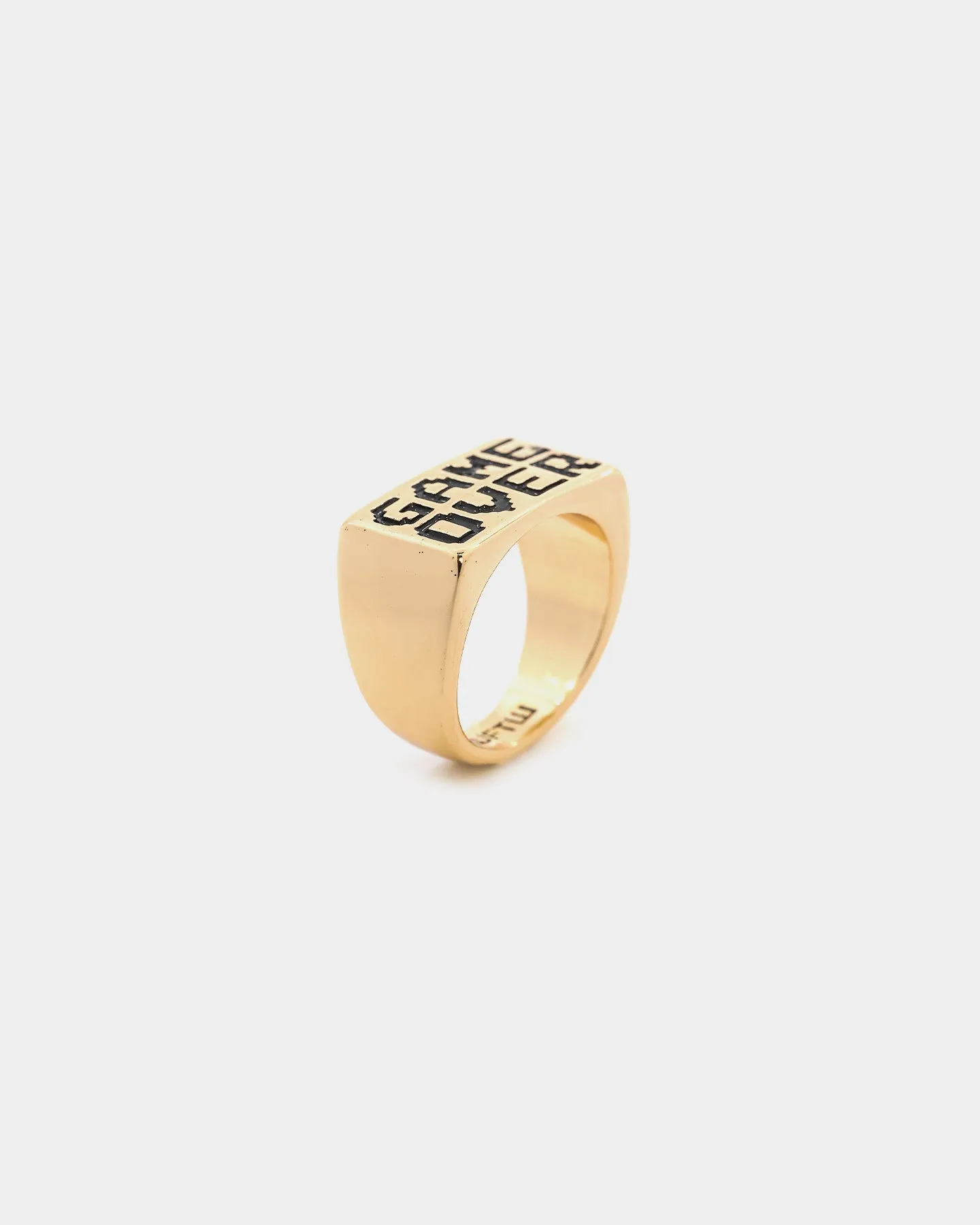 Wild For The Weekend Game Over Signet Ring Gold