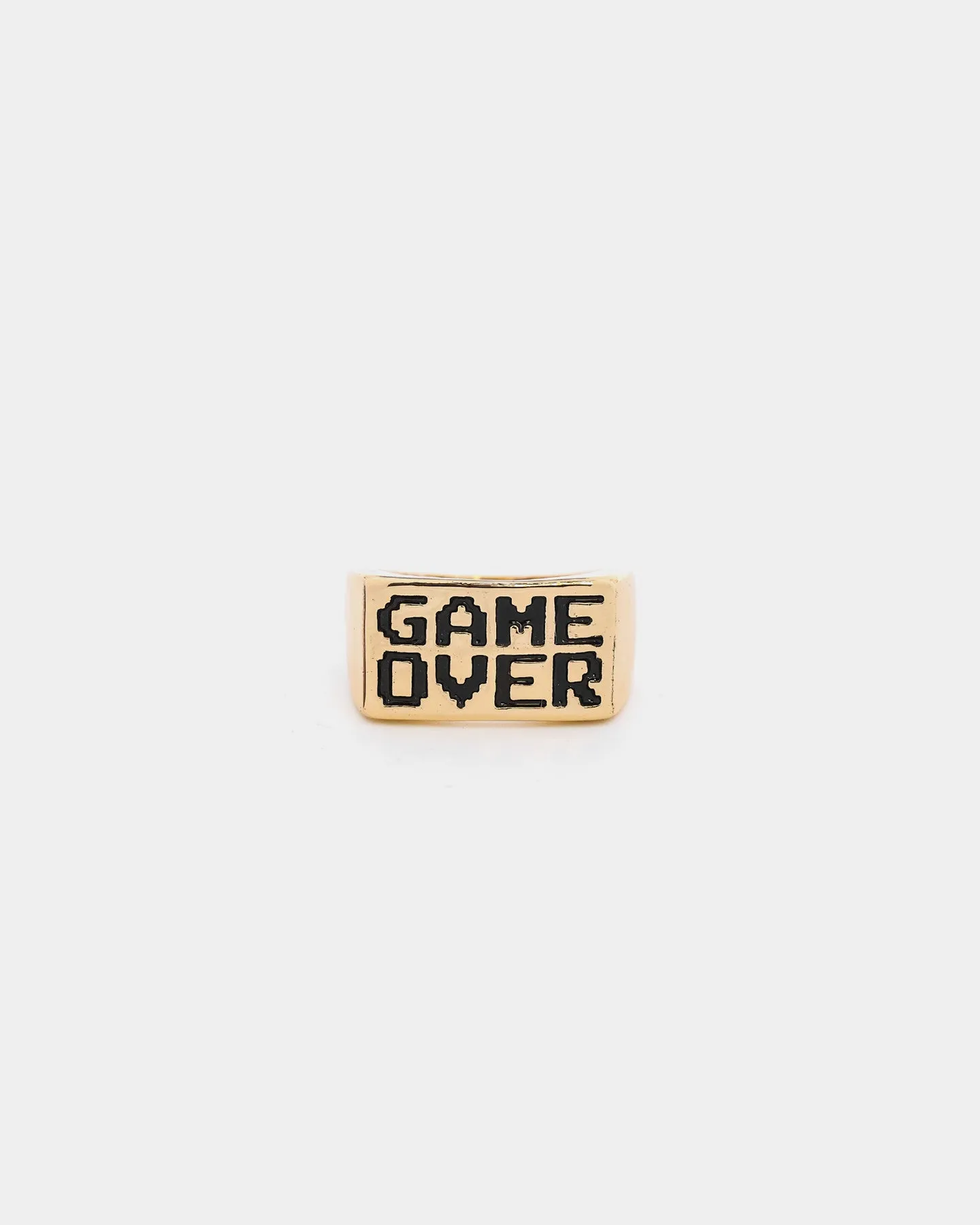 Wild For The Weekend Game Over Signet Ring Gold